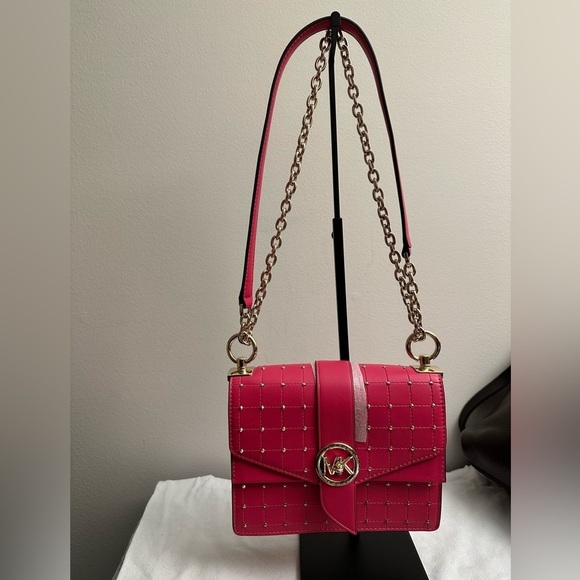 MICHAEL Michael Kors Handbags - NWT Michael Michael Kors Greenwich Convertible Studded Crossbody Bag